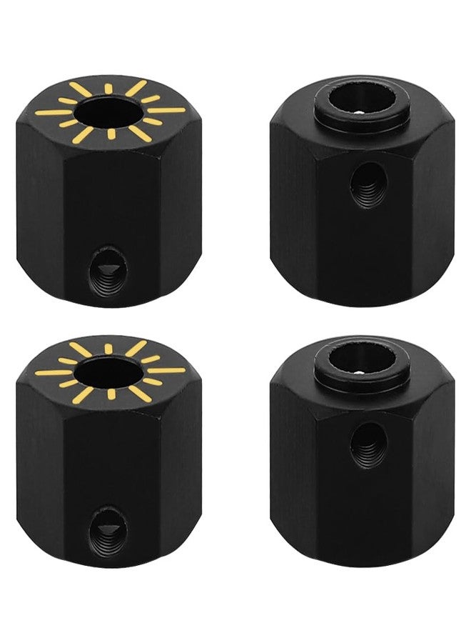 محول عجلة نحاسي مطلي باللون الأسود من Pothyes Wheel Hex Hub لـ Axial SCX10 PRO AXI03028 SCX10 III Capra 1.9 UTB 1/10 RC Crawler Upgrade Part (9mm) - Image 5